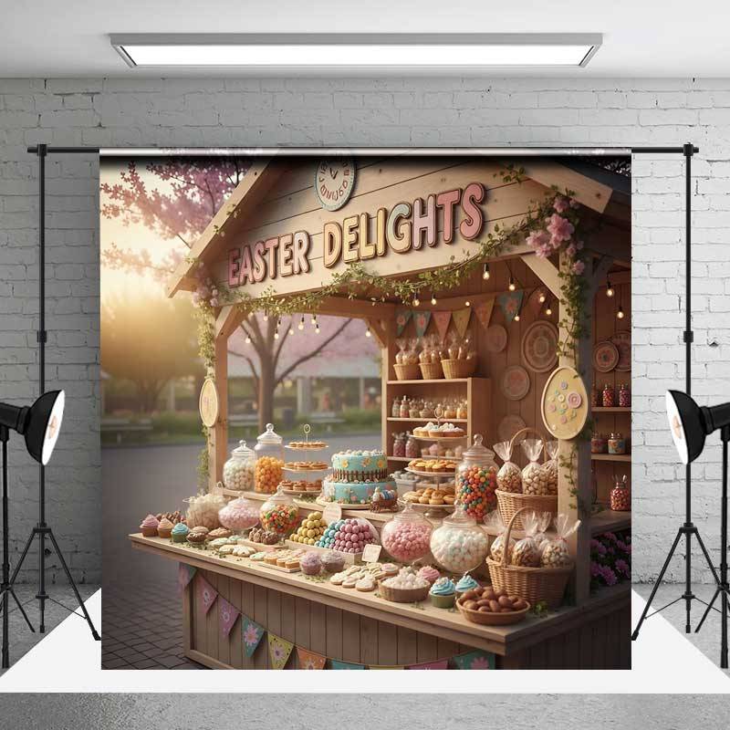 Photo backdrop stand Easter Market Stand Backdrop Spring Delights