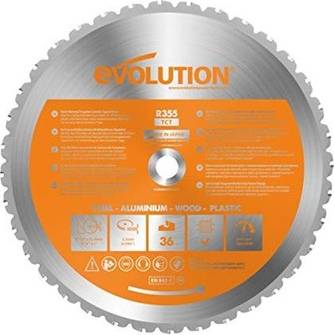 Metal chop saw Evolution Rageblade355multi Chop Saw Blade