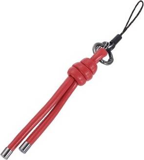 Uxcell Leather Rope Keychain Tassel Ropes Bag Charm - Red
