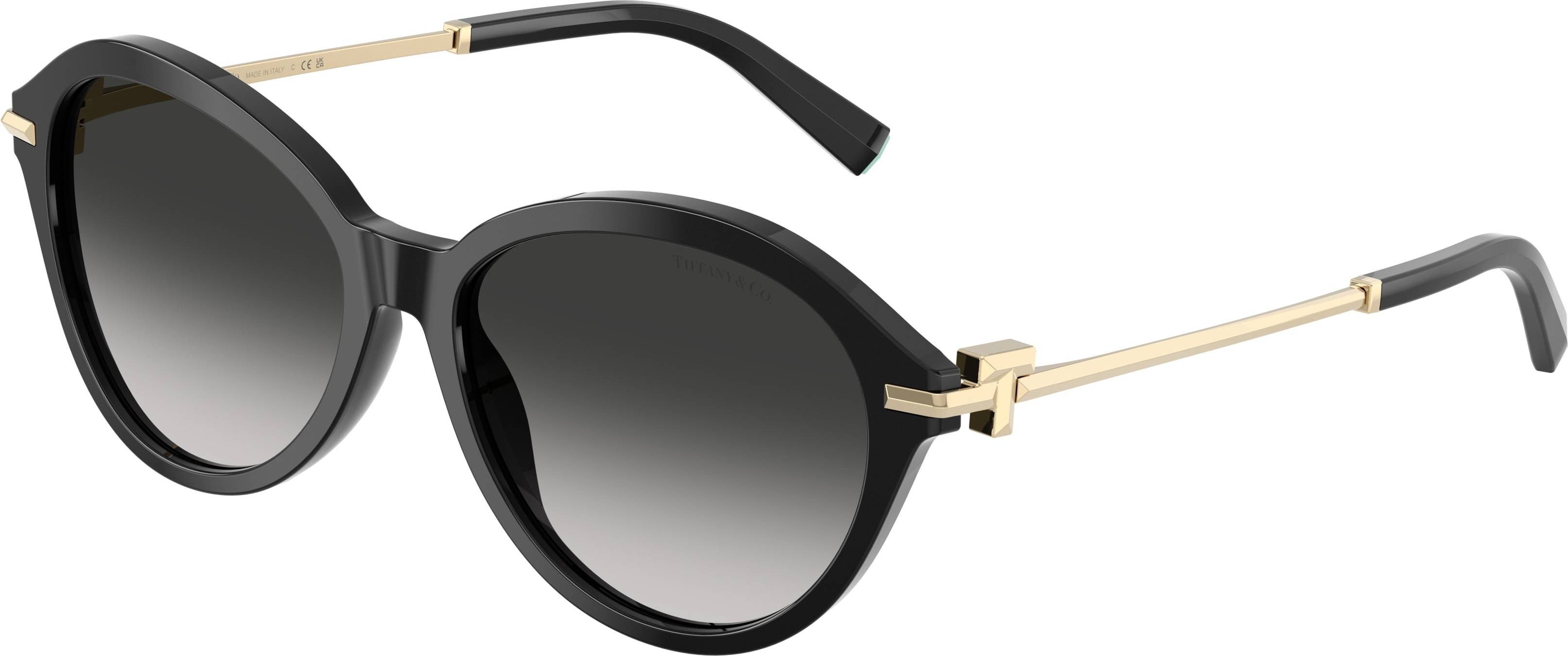 Tiffany TF4259 Solbriller Acetat Rund Normal - Sort Grå