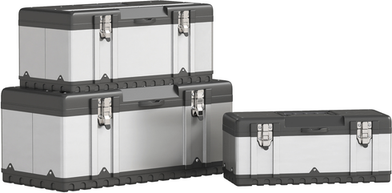 Homcom 3 Piece Stainless Steel Toolbox Set