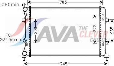 AVA VN2359 Engine Radiator Clever Fit Aluminium