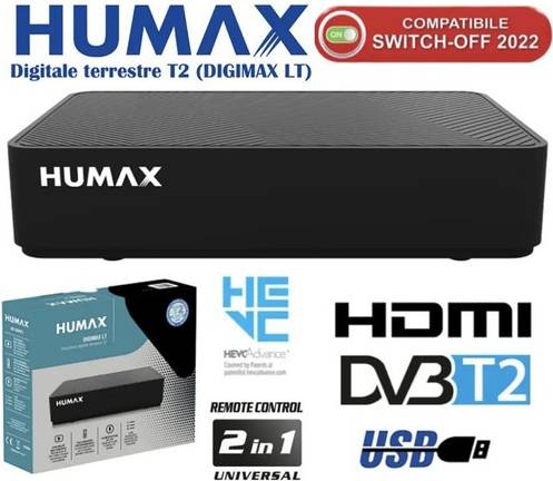 Decoder Ricevitore Digitale Terrestre T2 Hevc H.265