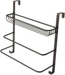Over the door storage rack Metal Bathroom Over-the-Door Towel Rack