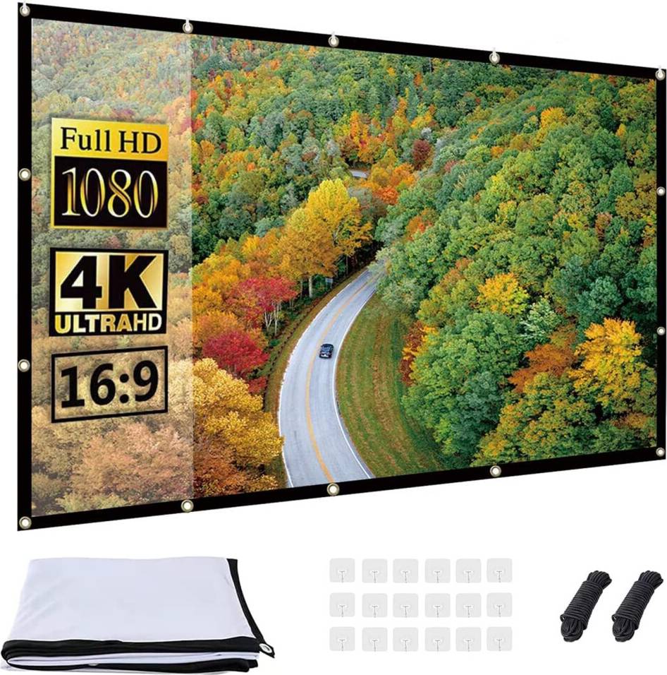 Owill Projector Screen 16 9 HD Foldable