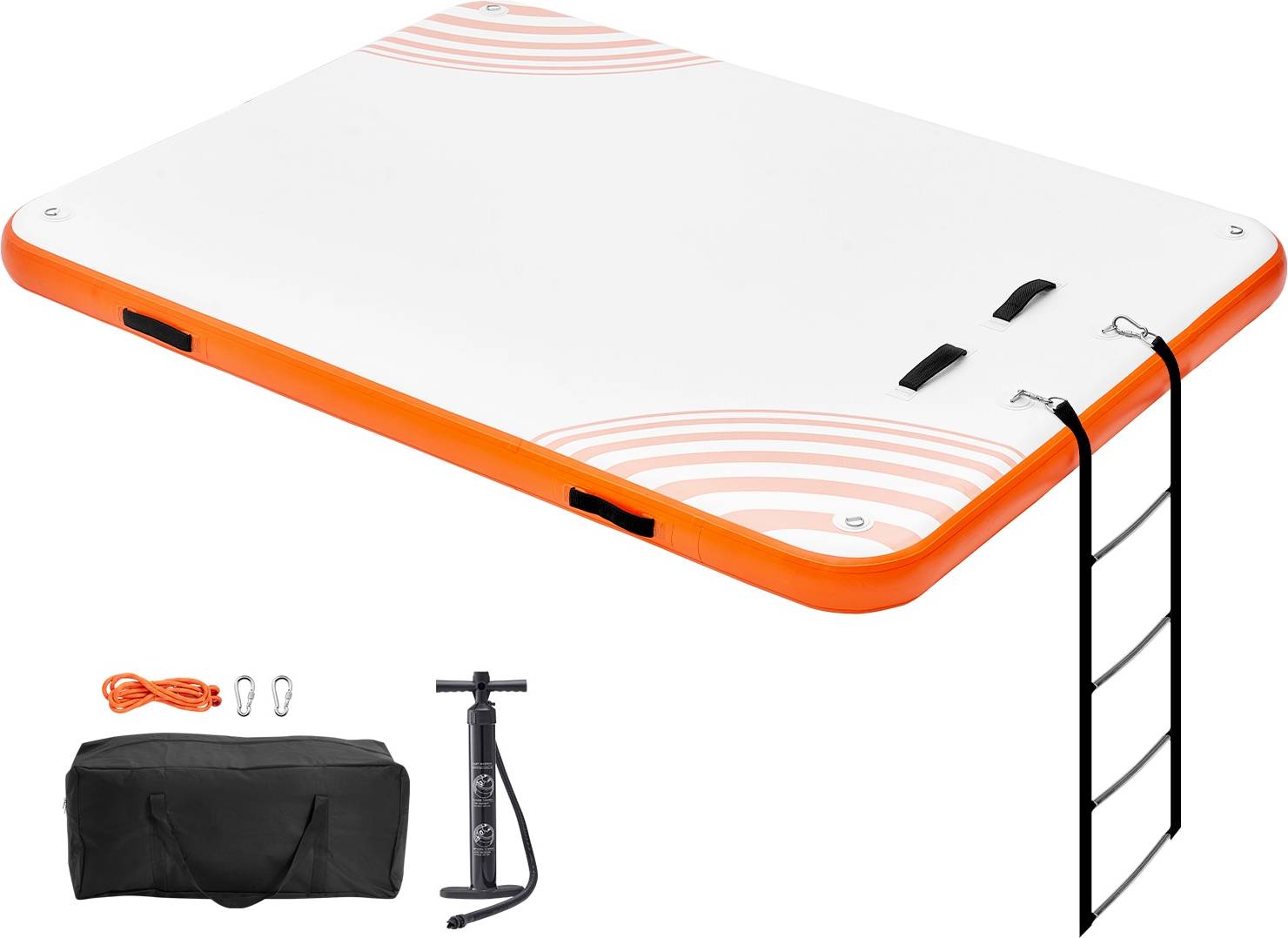 Inflatable stand up paddle board VEVOR Inflatable Floating Dock 8 x 6FT