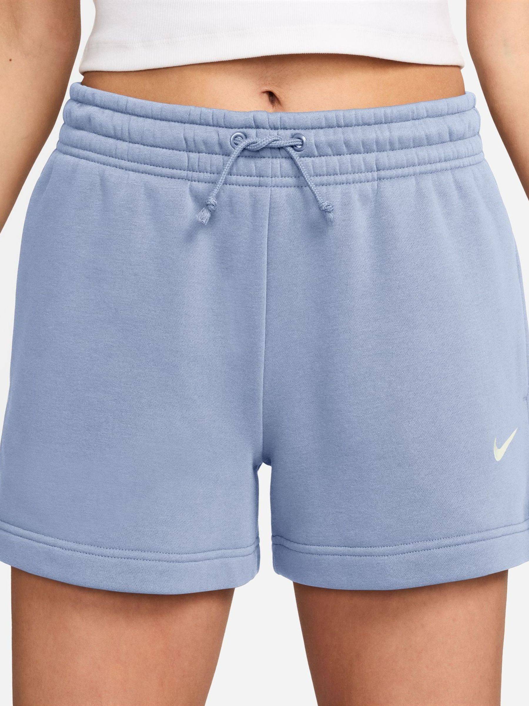 Nike Phoenix Fleece Mid-Rise 4 Inch Short - Blue