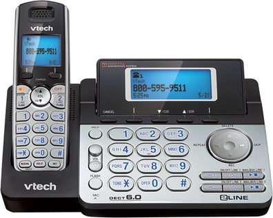 Vtech cordless phone Vtech DECT 6.0 2-Line Expandable Cordless Phone System
