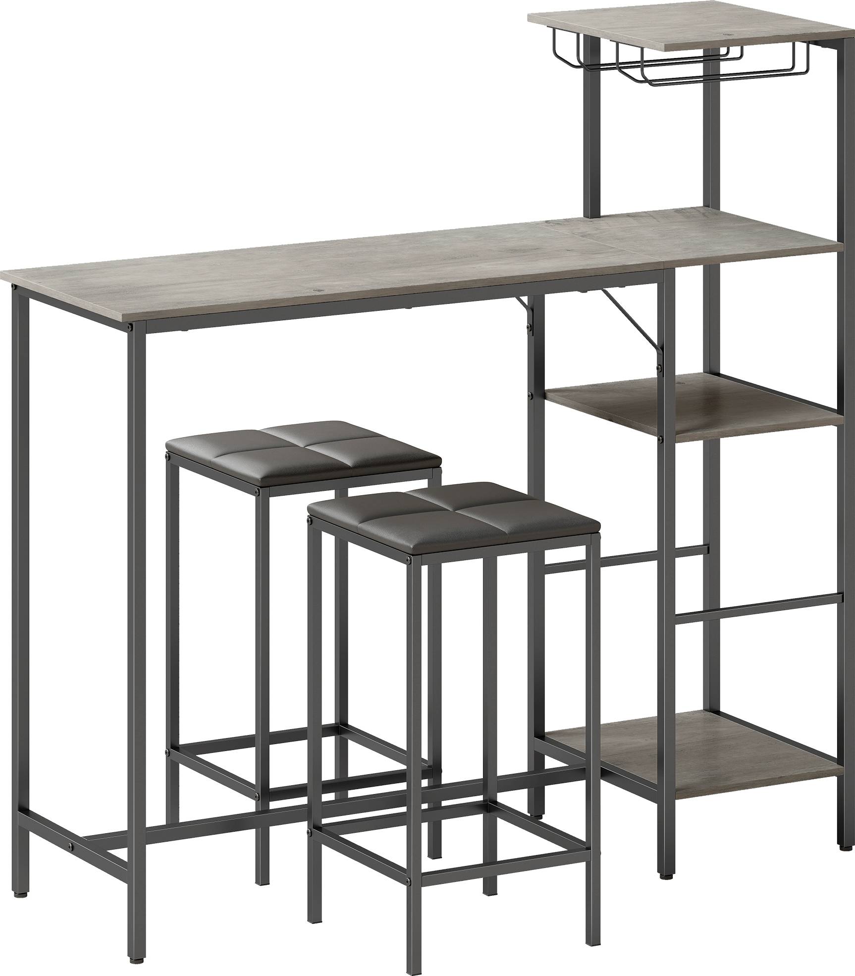 Homcom 3 Piece Breakfast Bar Table Dining Set