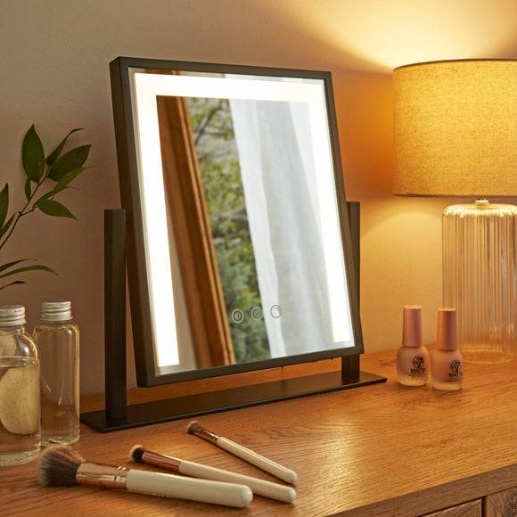 Dunelm Rectangle Light Up Dressing Table Mirror