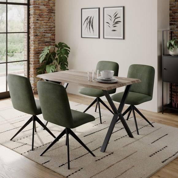 Dunelm Ezra II 4 Seater Compact Rectangular Dining Table