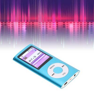Blue Mp3 Player 1.8 Inch Color Display