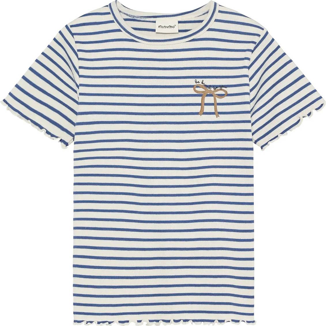 Minymo Pige Rib T-Shirt - Dutch Blue