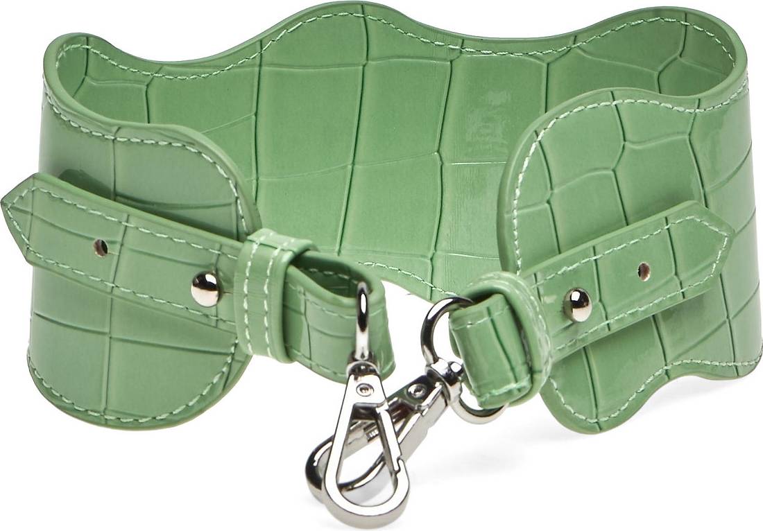 Hvisk Wavy Handle Short Taskestropper - Green