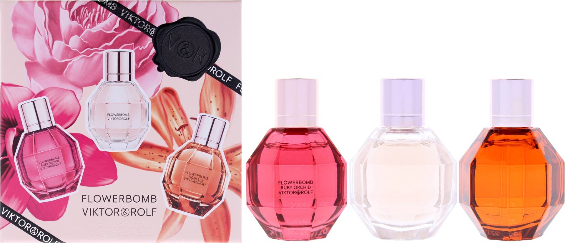 Mini perfume set Viktor & Rolf Mini Flowerbomb Perfume Trio Set 3 Pc Red