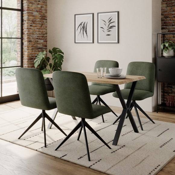 Dunelm Ezra II 4 Seater Compact Rectangular Dining Table