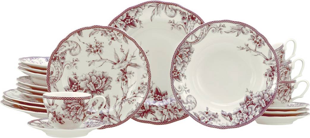 Creatable Dinnerware 20 Pieces Red Dinner Set