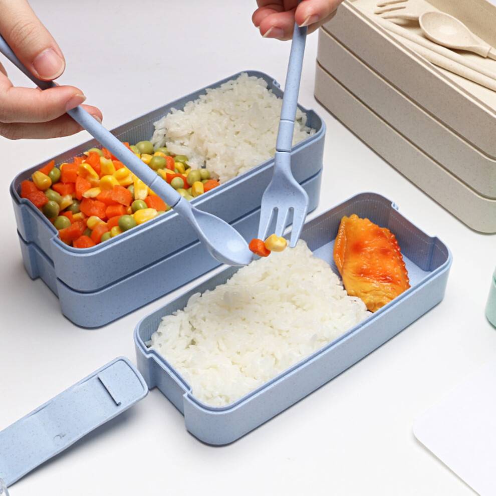 Lunch kit Stackable Bento Box Lunch Kit with Spoon Fork Food Container