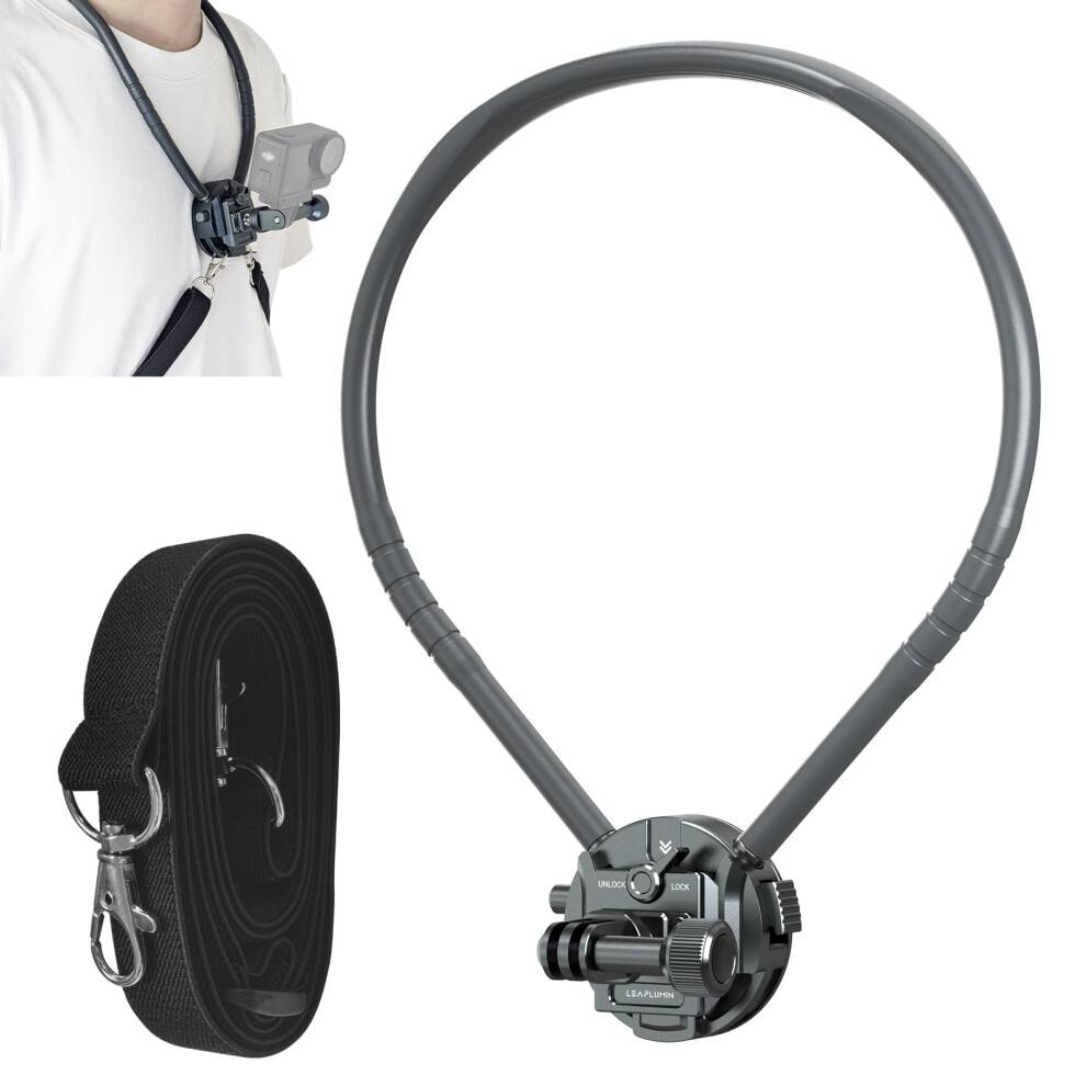 Action Camera Neck Mount Dual Lock 360 Rotation