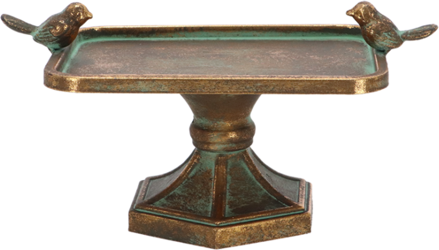 Esschert Design Fallen Fruits Antique Metal Rectangular Bird Bath
