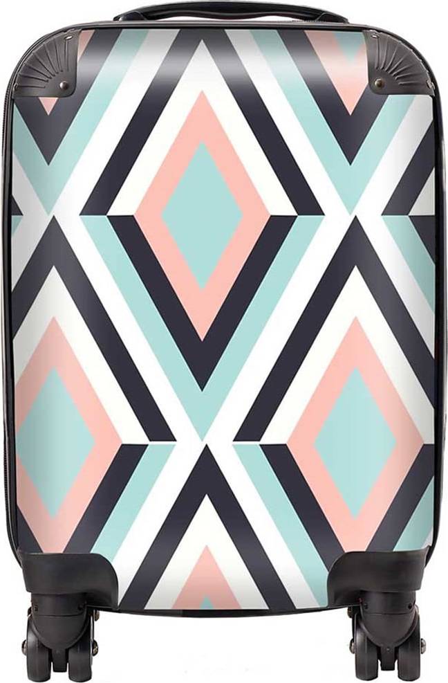 Warren Reed Designer Zig Zag Abstract Pattern Suitcase Small
