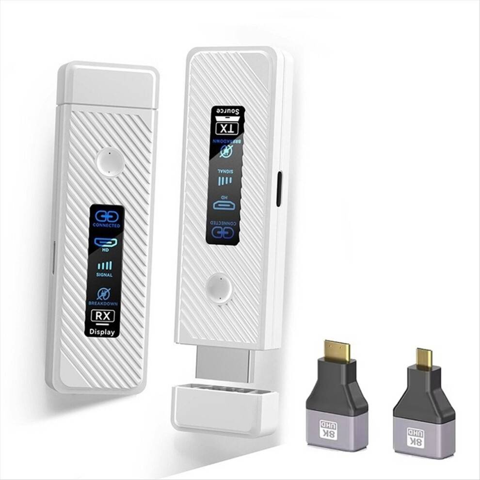White pc monitor Exogio Wireless Compatible Transmitter Receiver LED Display