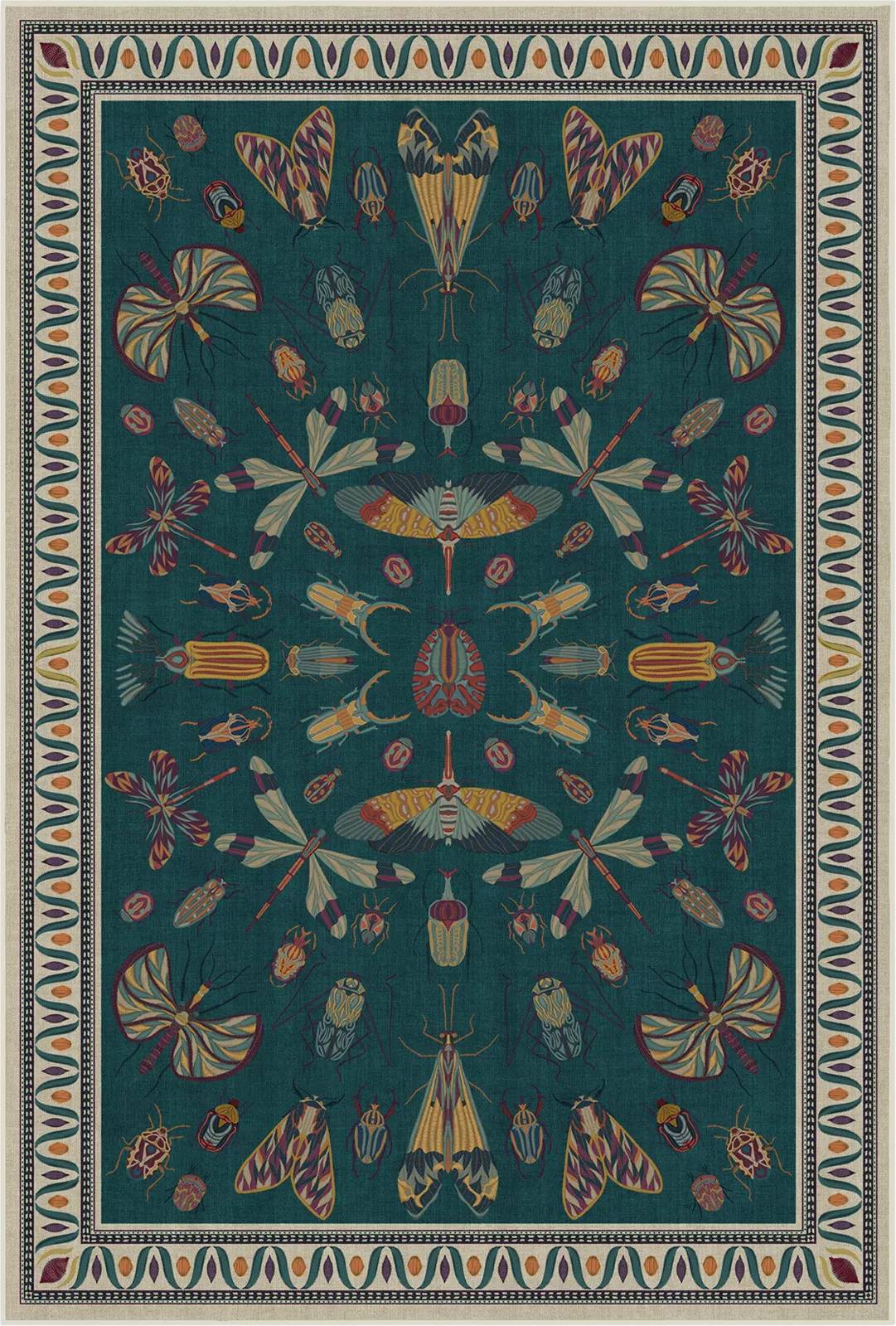 Ruggable Apfel Flutterby Rug Turquoise