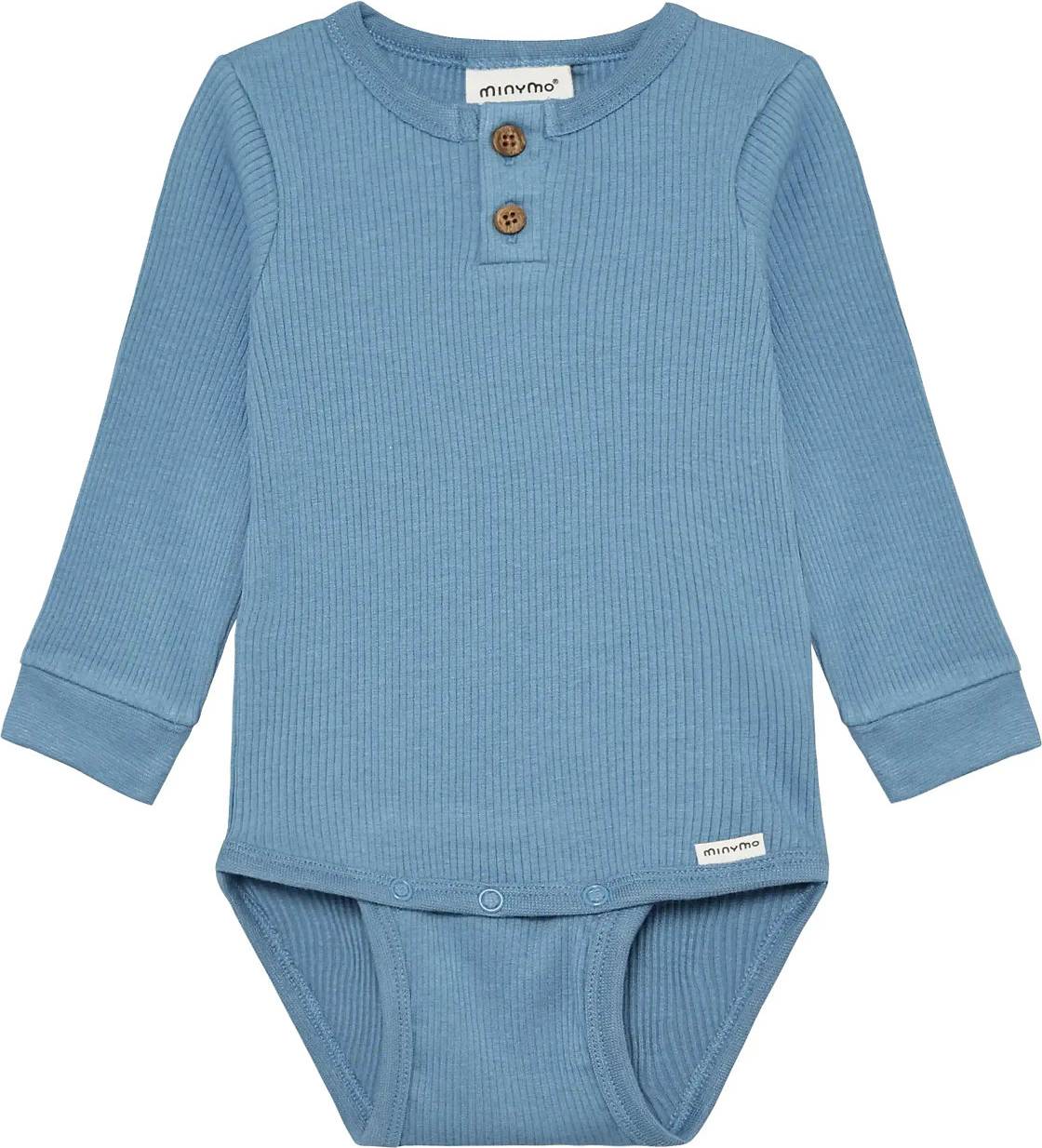 Minymo Body Ls Rib - Blue