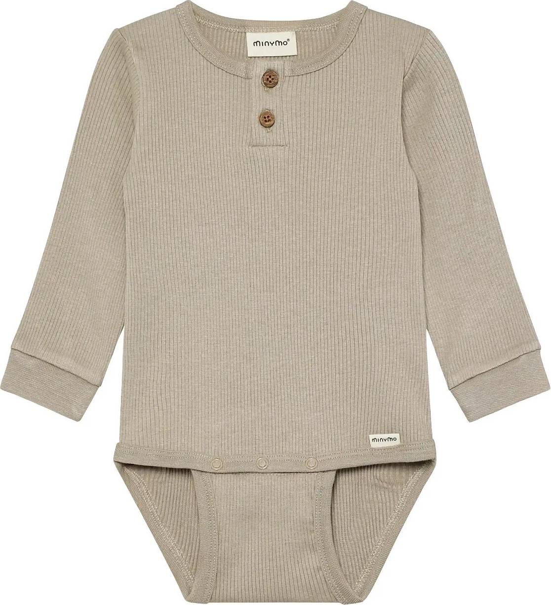 Minymo Body Ls Rib - Beige