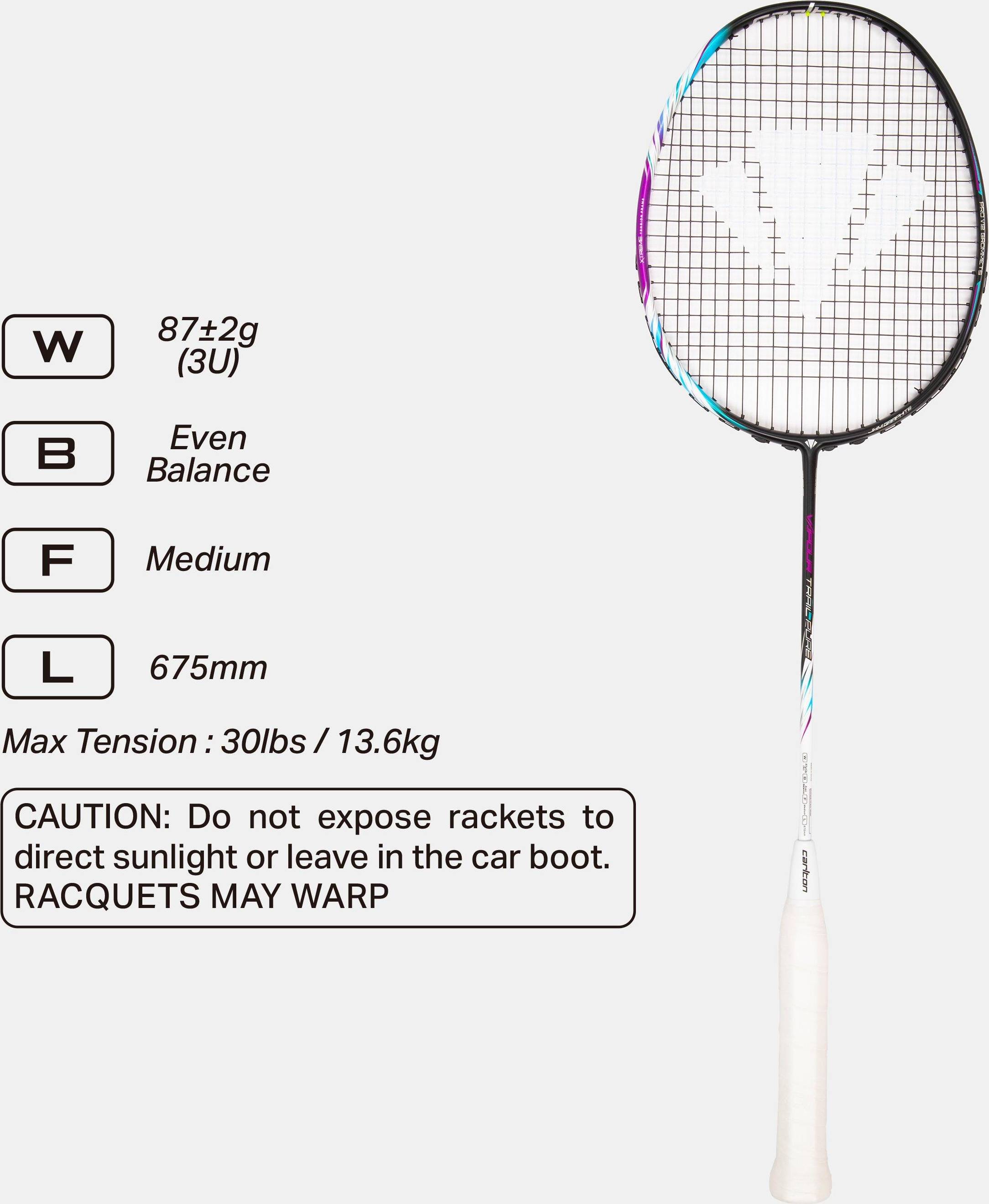 Badminton racket Carlton Vapour Trail Pure Mk2 Badminton Racket