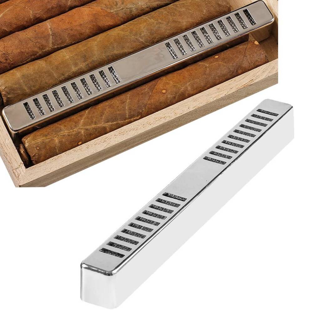 Cigars Rectangular Humidor For Cigars Silver Bartype