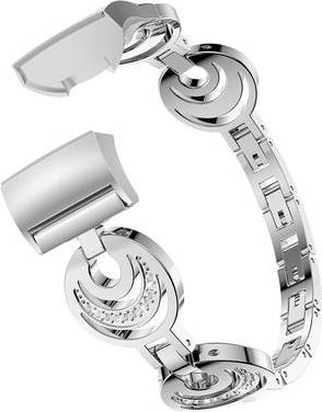 Fitbit Charge 2 Rhinestone Décor Metal Strap Silver