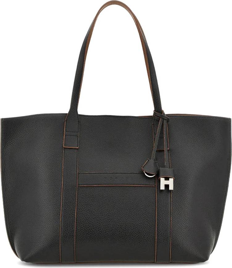 Hogan Script Shopping Bag Læder - Sort