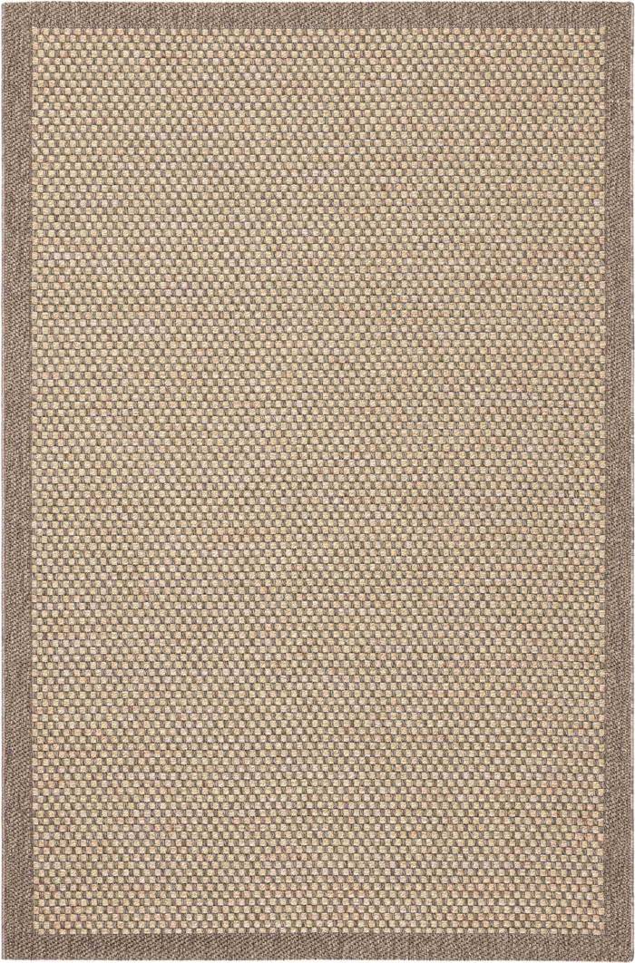 Ebern Designs Bordered Flatweave Area Rug Rectangle 6'4" x 8'2" Beige