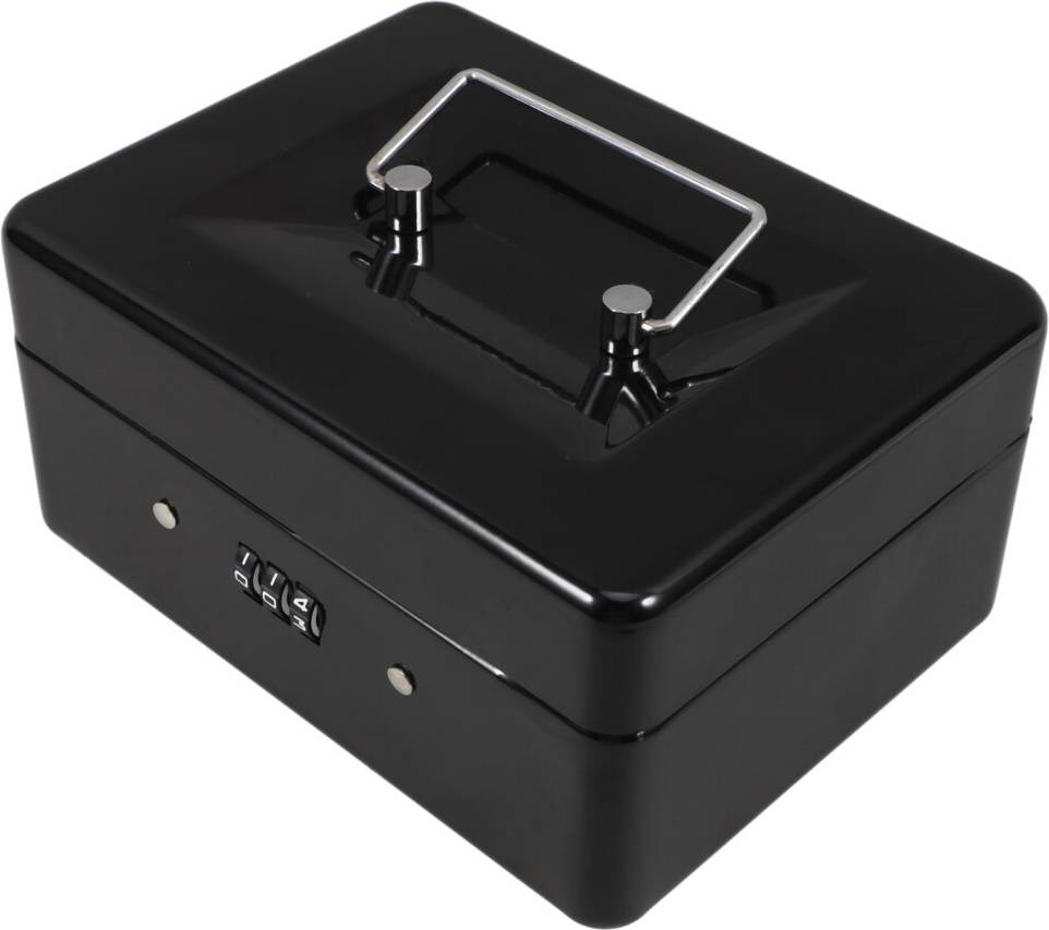 Small lock box Portable Metal Cash Lock Box
