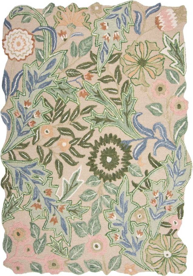 Flair Rugs Floral Shaped Wool Rug