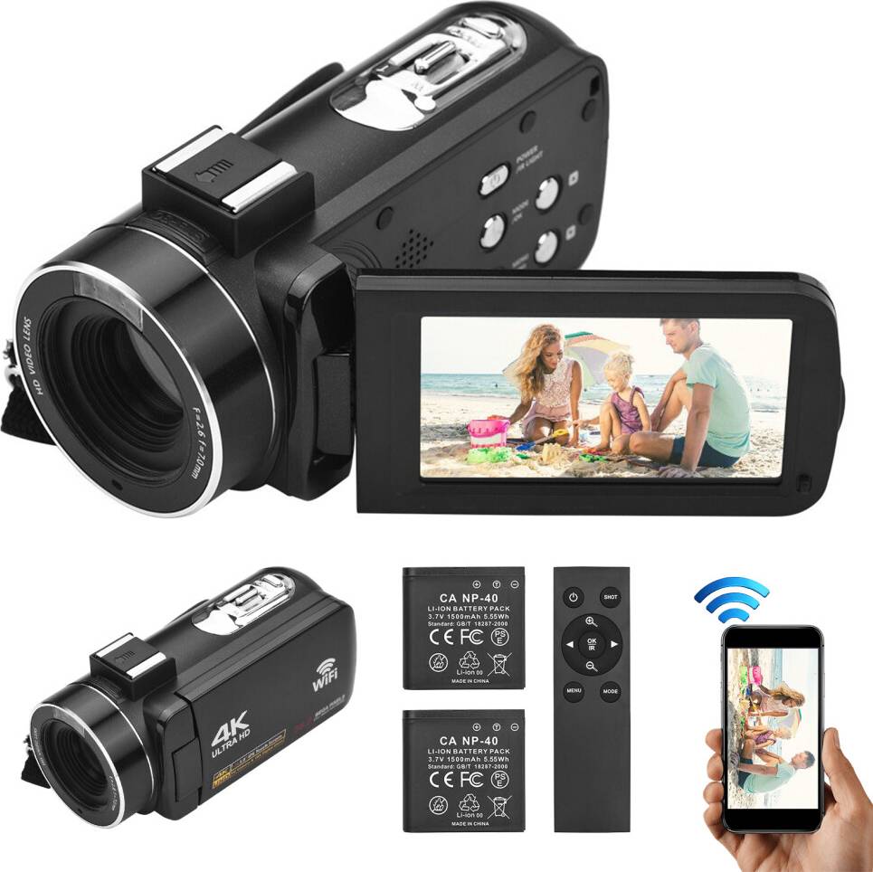 4K Digital Camera Night Vision 3 Inch Touch Screen
