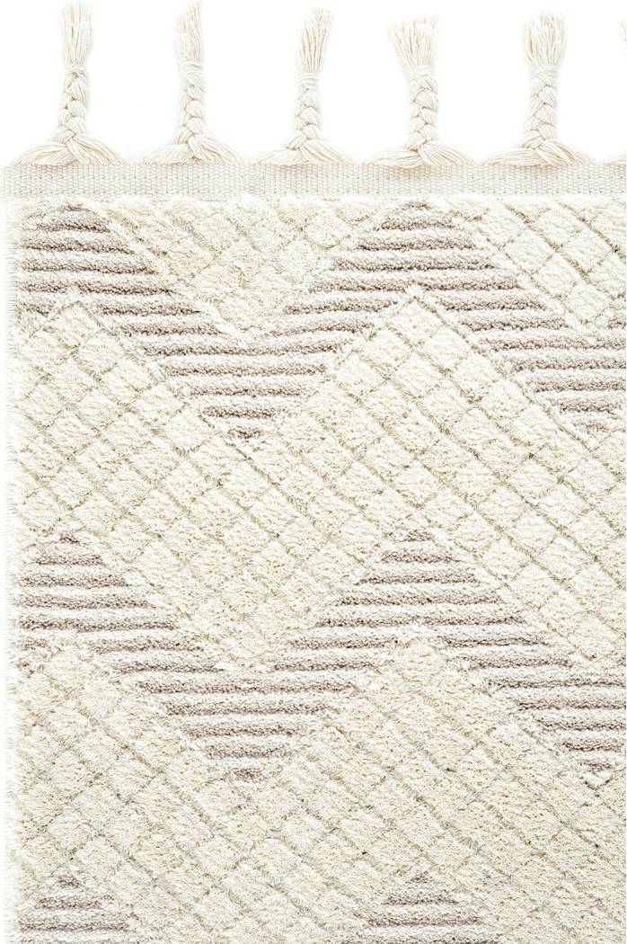Ebern Designs Geometric Chevron Area Rug Rectangle 5'3" x 8'2.4" Beige