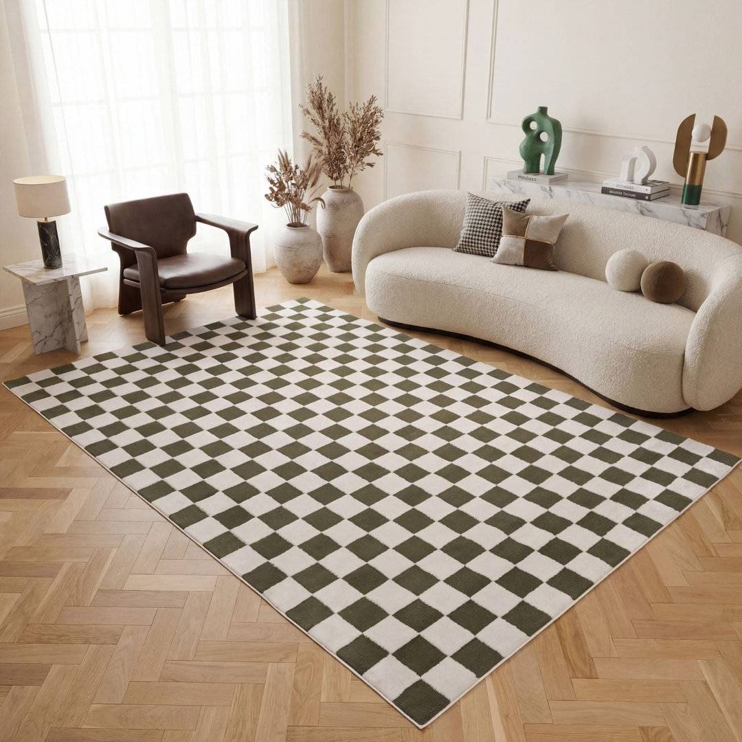 THE RUGS Loft Modern Checkerboard Area Rug Runner 240 x 340 cm