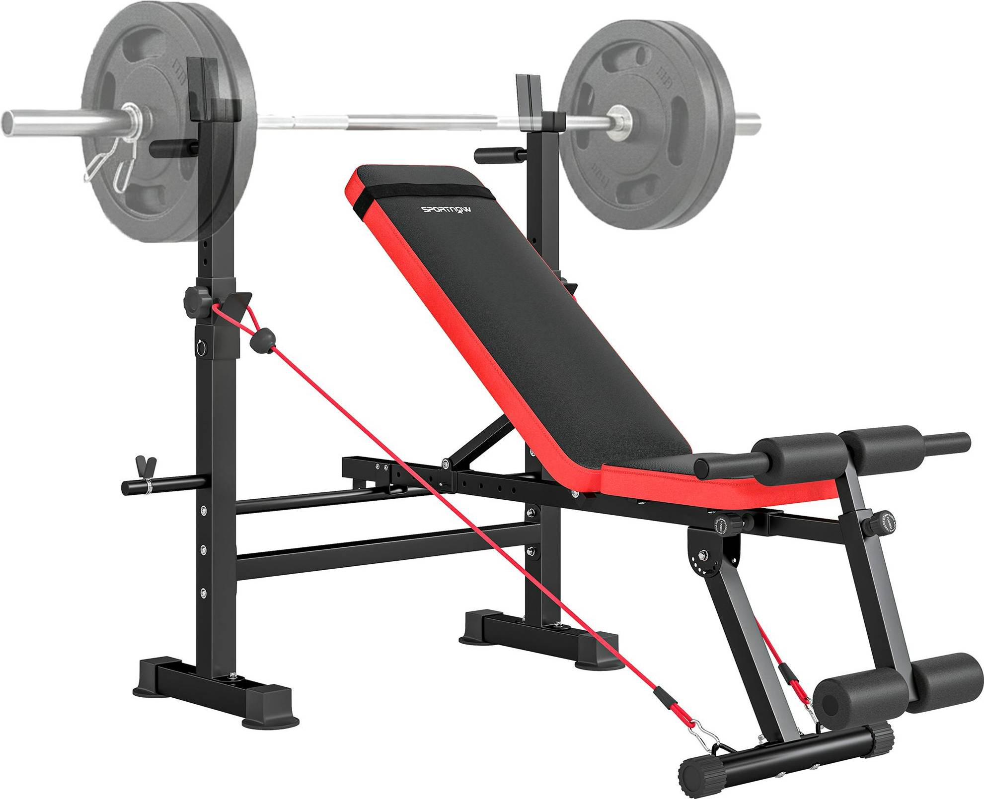 Adjustable weight bench Sportnow Adjustable Weight Bench With Rack And Dip Stand