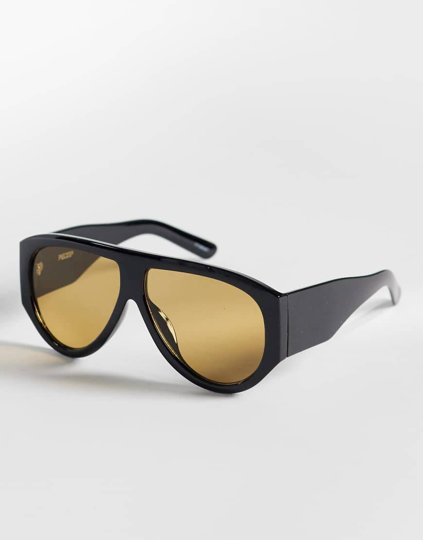 Pieces Store Aviator Solbriller Retro Design - Sorte
