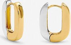 Metallic Rectangular Hoop Earrings