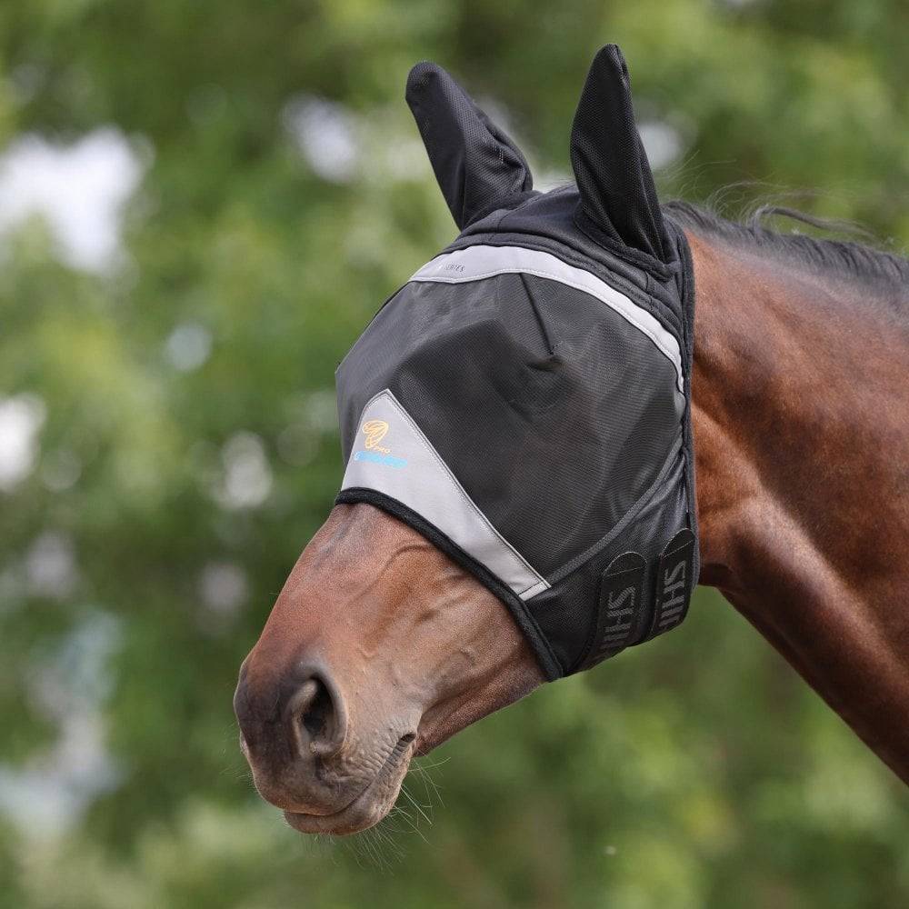 FlyGuard Pro Fine Mesh Fly Mask - Jet Black