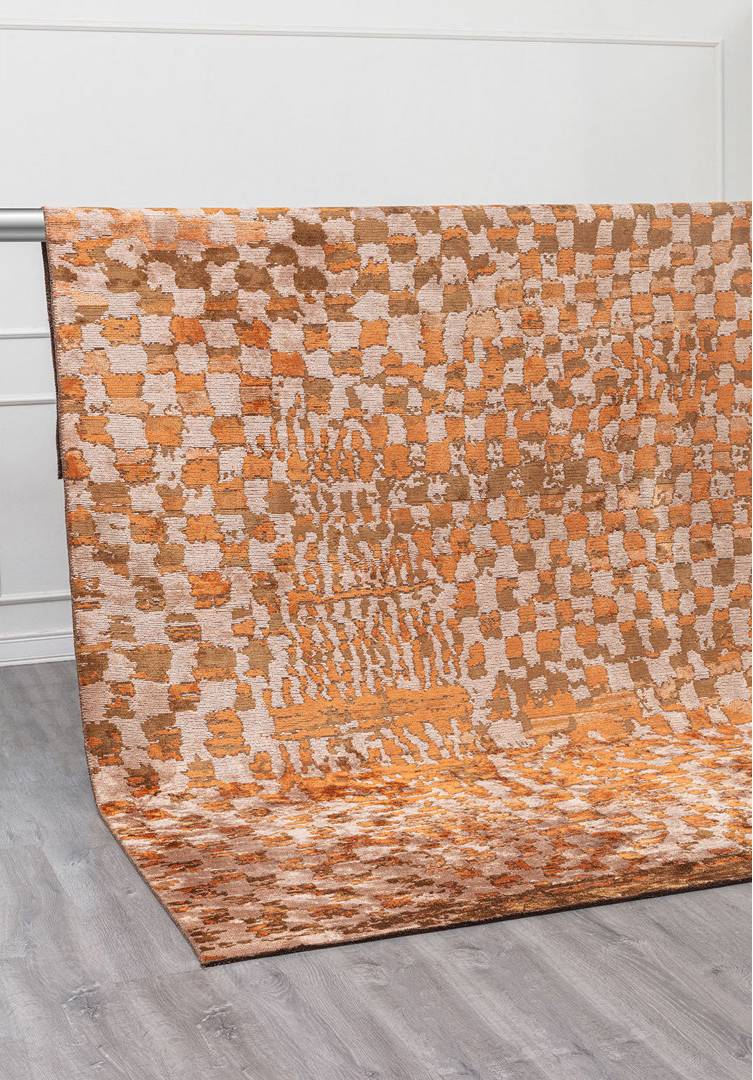 Ebern Designs Abstract Area Rug Rectangle 5'3" x 7'6" Beige