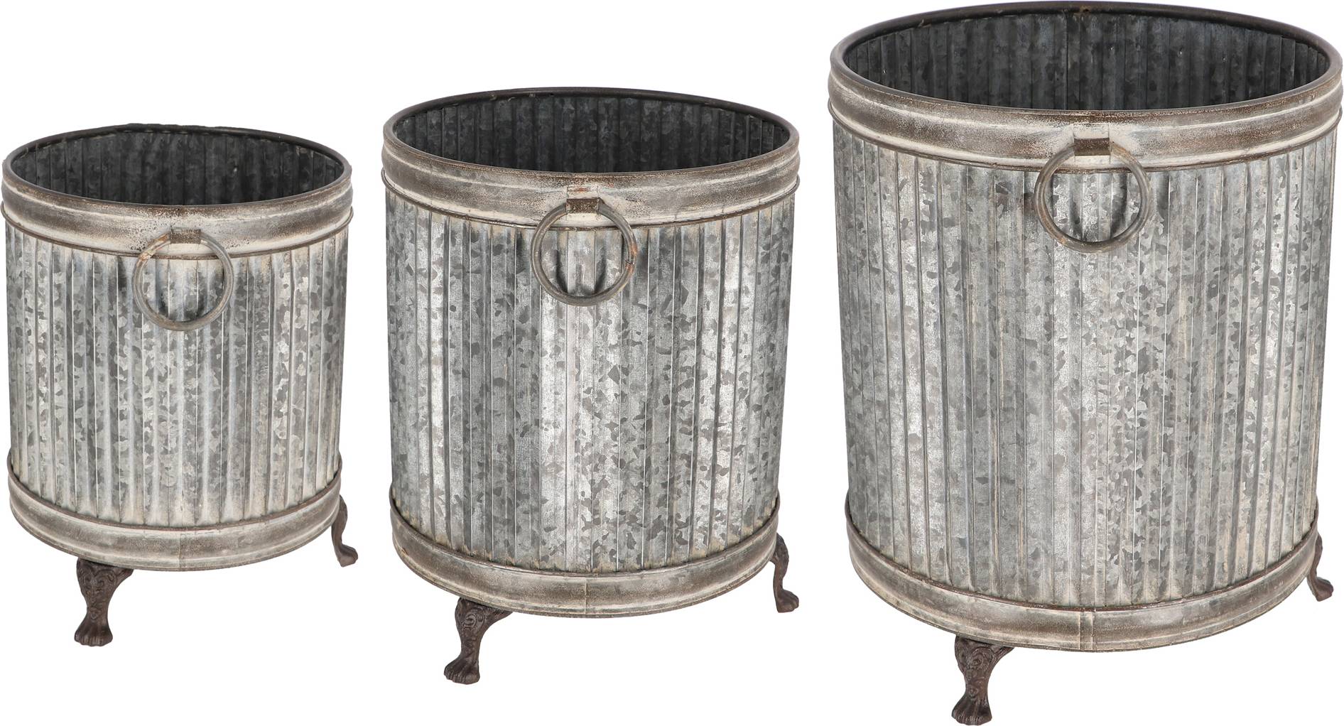 Set Fotad Rund Kruka 3 St