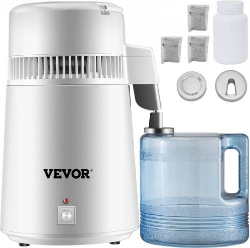 VEVOR Renvattendestilleri 4L Rostfritt Stål 750W