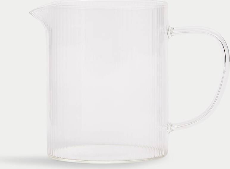 M&S Ribbed Glass Milk Jug
