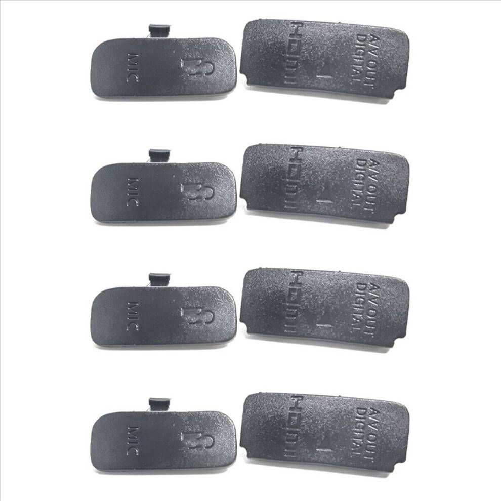 4Pcs USB Compatible DC IN Video Out Rubber Door Bottom Cover Rear Lens Cap