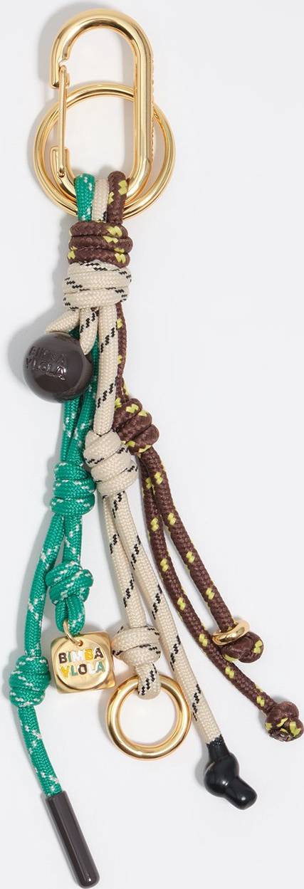 Bimba Y Lola Multicolor Ropes Pompom Key Ring - Green
