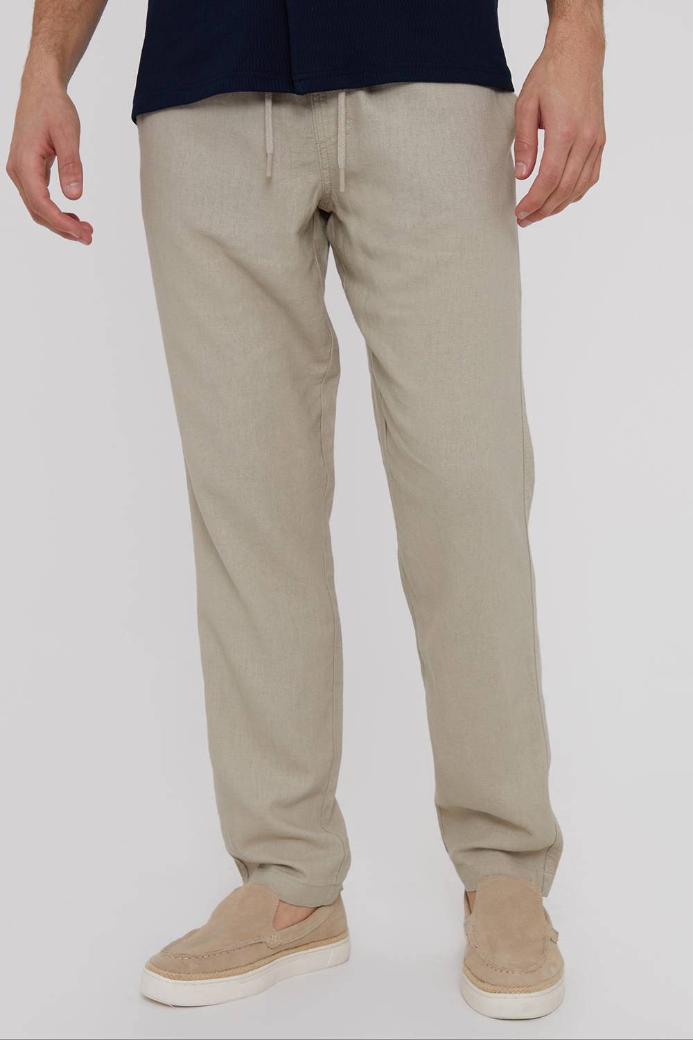 Threadbare Linen Mix Relaxed Trouser - Fellow/Neutral
